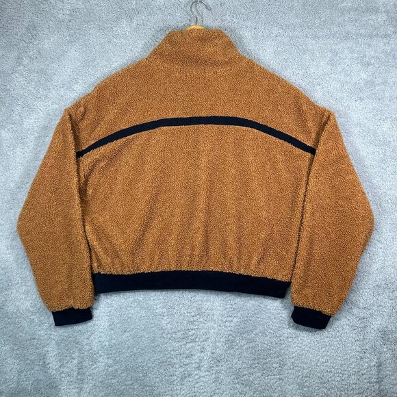 Fabletics Spencer Reversible Teddy Bomber Jacket in the Color Sepia Size L - Picture 5 of 15